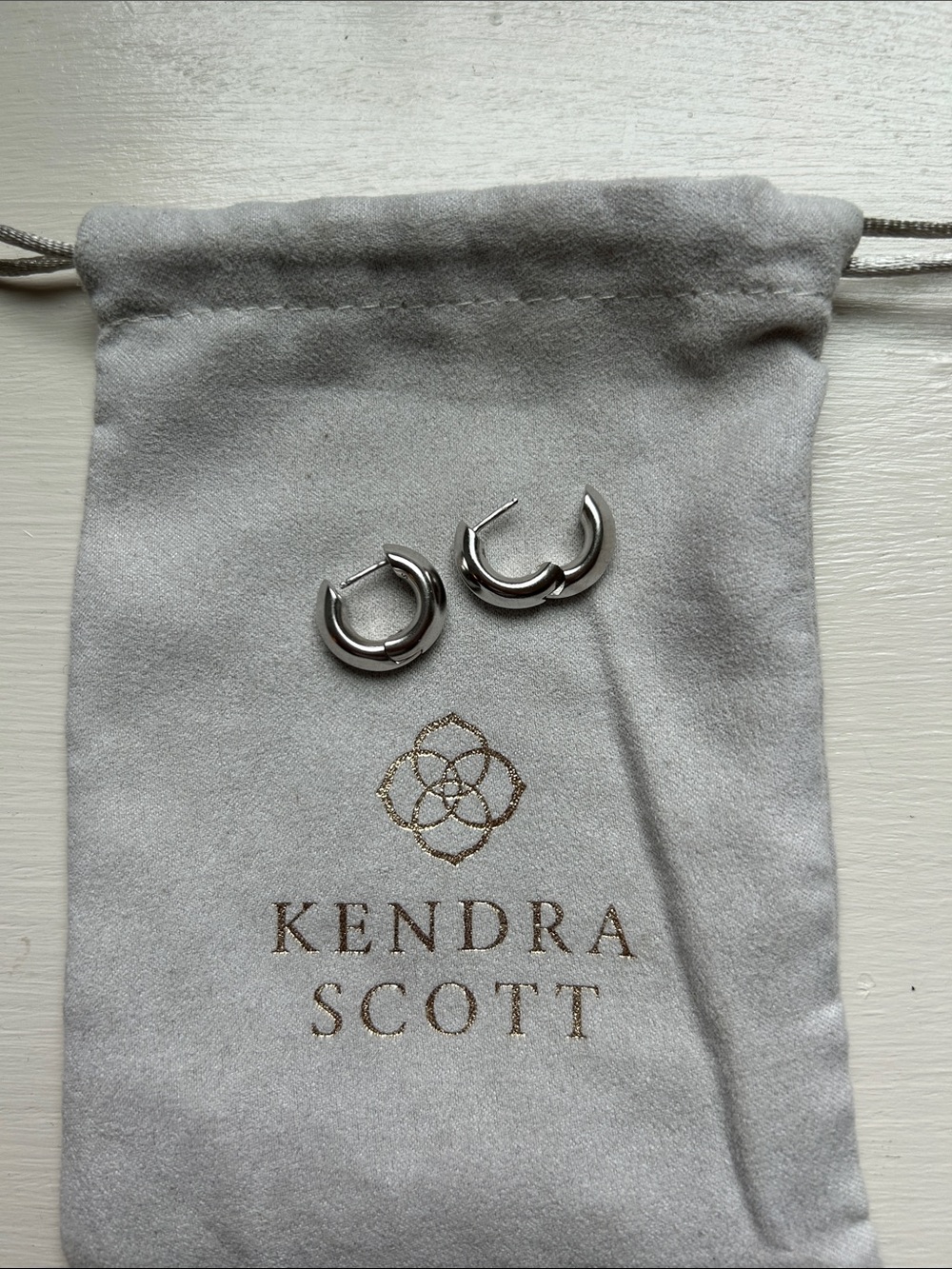Kendra Scott Polished Silver Mini Hoop Earrings